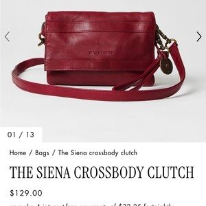Sienna Crossbody Clutch Burgundy Crossbody Bag